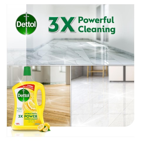Dettol 3X Antibacterial Power Floor Cleaner Lemon 3L+1.8L