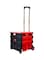 Generic - Two Wheeled Collapsible Shopping Cart With Lid Black/Red 14.96x12.99x14.17inch