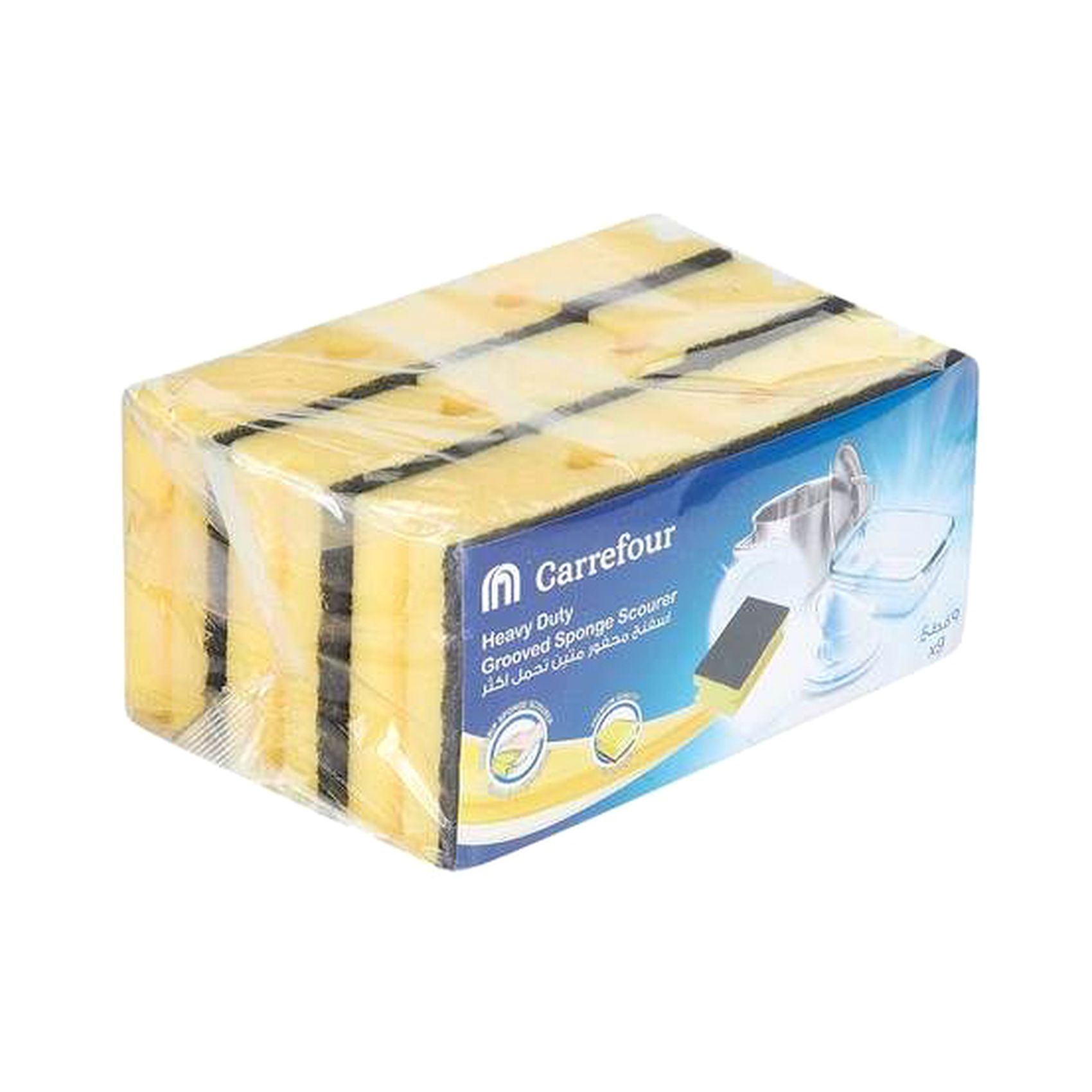 Carrefour Grooved Heavy Duty Scourer 9 PCS