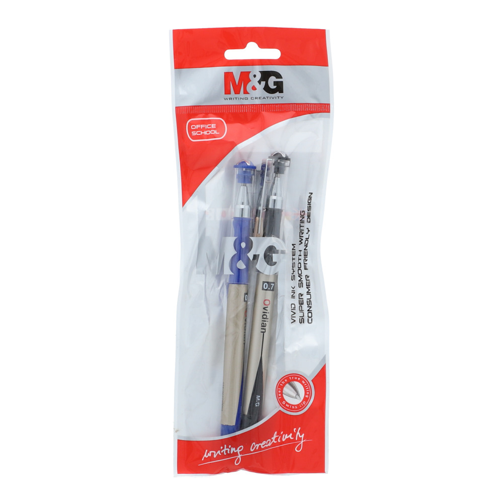 M&amp;G Ball Pen 2 Pcs Black And Blue