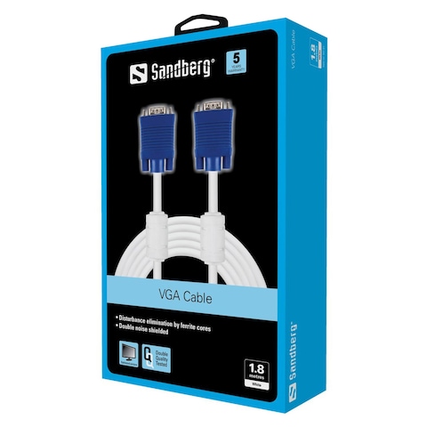 Sandberg Lux VGA Monitor Cable 1.8m Blue