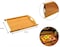 Single Wooden Solid Bamboo Serving Tray with Handles - Bed, Breakfast, Tea Serving Lap Tray - (43 * 30.5 * 4cm)