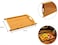 Single Wooden Solid Bamboo Serving Tray with Handles - Bed, Breakfast, Tea Serving Lap Tray - (43 * 30.5 * 4cm)