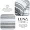 Luna Home King Size 6 Pieces, Gray Stripe Design Bedding Set