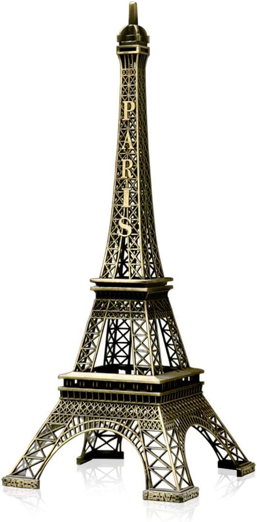 Eiffel Tower Decor Statue Bronze Eiffel Tower Model Figurine Replica Souvenir for Home Party Wedding Table Decorations Ornaments 39x15cm