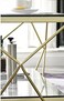 Yulan Modern Geometric Glass Rectangular Coffee Table (Gold 120X60Cm) Yl21407-397