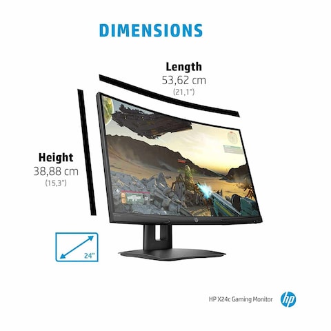 HP 23.6-Inch Curved Full HD LED Gaming Monitor X24c Black