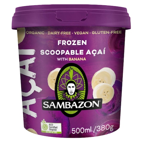 Sambazon Organic Scoopable Acai With Banana Sorbet 500ml