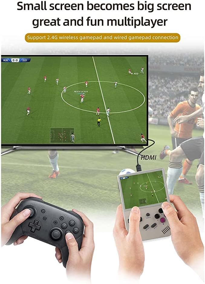 ANBERNIC RG35XX Handheld Game Console with 5000 Games, 3.5inch IPS OCA Screen Linux System Chip Cortex-A9 Portable Handheld Nostalgic Arcade Retro Game Machine, 64g, 2100mAh (Rg35xx Gray)