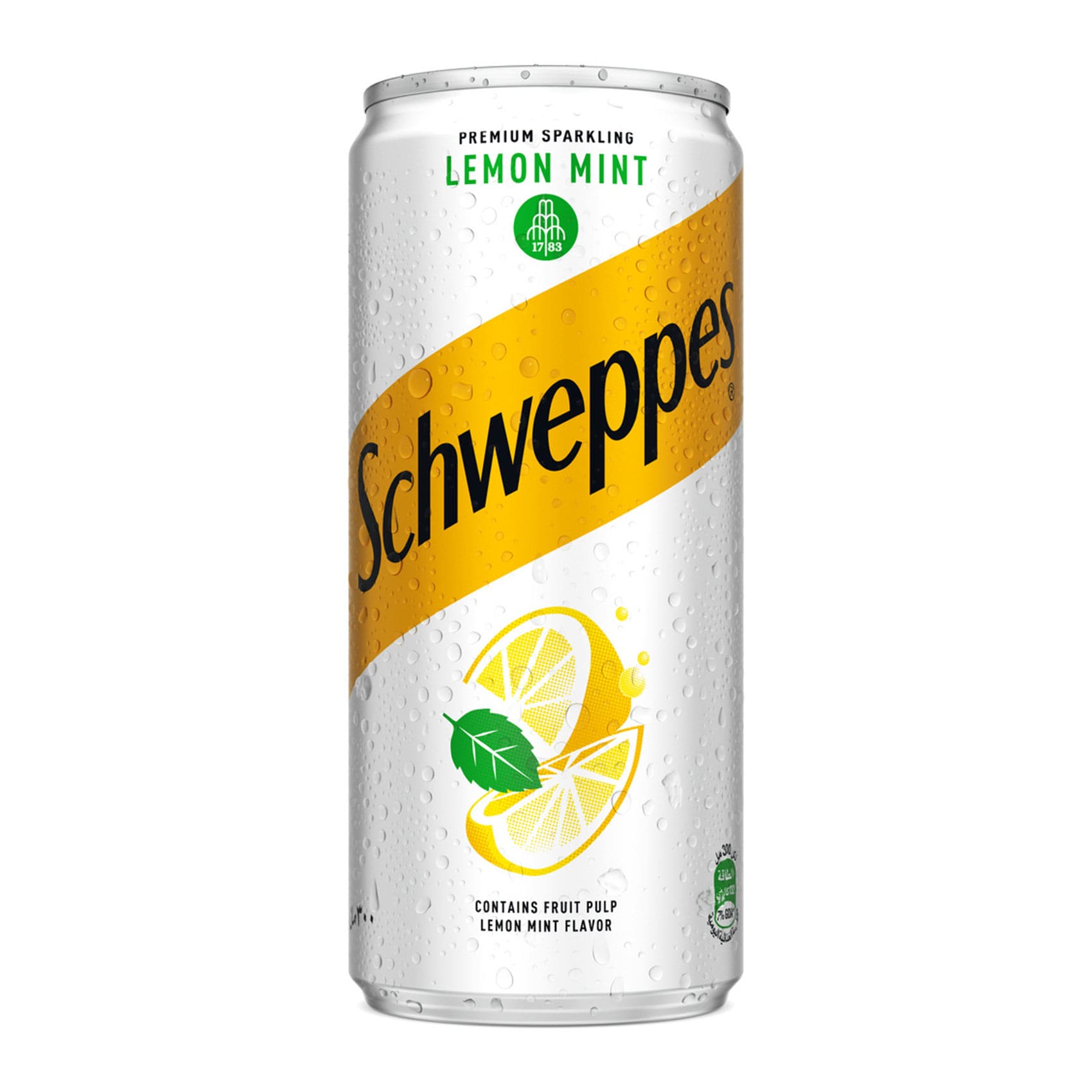Schweppes Lemon Mint Soft Drink Can – 300ml Schweppes Lemon Mint Soft Drink Can – 300ml