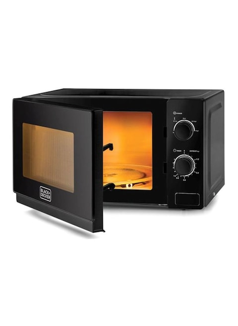 Black &amp; Decker 20 Liter Microwave Oven With Defrost Function, Black - Mz2020-B5