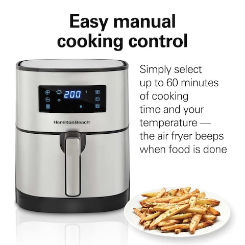 Hamilton Beach Digital Air Fryer 35075ME Silver 1700W