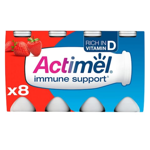 Actimel Strawberry Yogurt Drink 93ml x Pack of 8