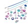 Make It Real Halo Charms Bracelets Blue 27 count