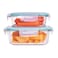 Click And Lock Glass Food Saver Set 320ml +520ml