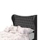 In House Lisbon Velvet Bed Frame - King - 200x200 cm - Dark Gray