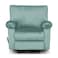 In House Velvet Rocking &amp; Rotating Recliner Chair - Light Turquoise - H1