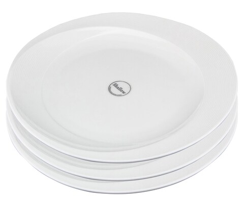 Shallow Bone China Tiffany Plate, White, 18cm, JX113-A001-06, 3 Pcs Set