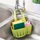 Kitchen Portable Hanging Drain Bag Drain shelf Basket Bath Storage Gadget Tools Sink Holder For kitchen-Green