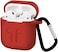 Airpods 1&amp;2 Protective Silicone Case Cover With Anti Lost Straps (Red)
