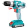 TOTA L Premium Quality Li-ion Impact Drill, 20V / Fast Charger / 2 Li-ion Battery / 50 Pcs Accessories &amp; Screws &amp; Bits Sets / Canvas Bag - TIDLI2002