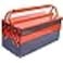 ABBASALI 5 Compartment Double Handle Metal Tool Kit Box for Tools/Tool Box for Home, Company, Workshop and Garage Orange &amp; Grey