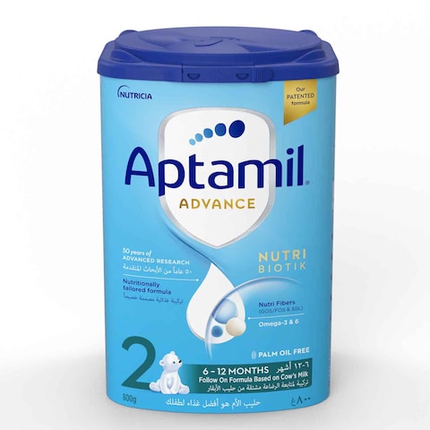 Nutricia Aptamil Advance Nutri-Biotik Stage 2 Based On Cow&#39;s Follow On Formula Milk 6-12 Months 800g