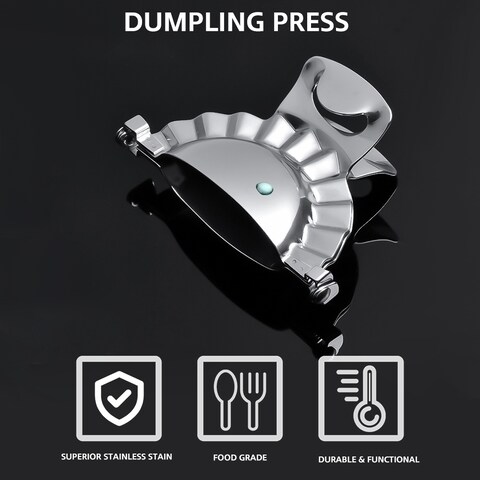 Generic-Dumpling Maker Dumpling Mould Dough Press Stainless Steel for Pie Dumpling Ravioli Pot Sticker  Kitchen Supplies