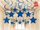 Aimtohome Party Swirl Decorations, Hanging For Ceiling Blue With Star, Pack Of 30
