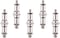 Coopic 5 Pcs Standard 1/4 To 3/8 Inch Metal Male Convertor Threaded Screw Adapter Spigot Stud For Studio Light Stand, Hotshoe/Coldshoe Adapter, Ball Head, Wireless Flash Receiver, Trigger