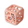 Chew Cube Easy Grip Teether Rattle Peachy Pink