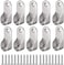 AL ARQAM 10 Pcs Zinc Alloy Oval Wardrobe Hanging Rail Rod Rail Hanger Standard Tube Support Wardrobe Rod Socket Fitting Round Bracket Stainless Steel Closet Rod Brackets