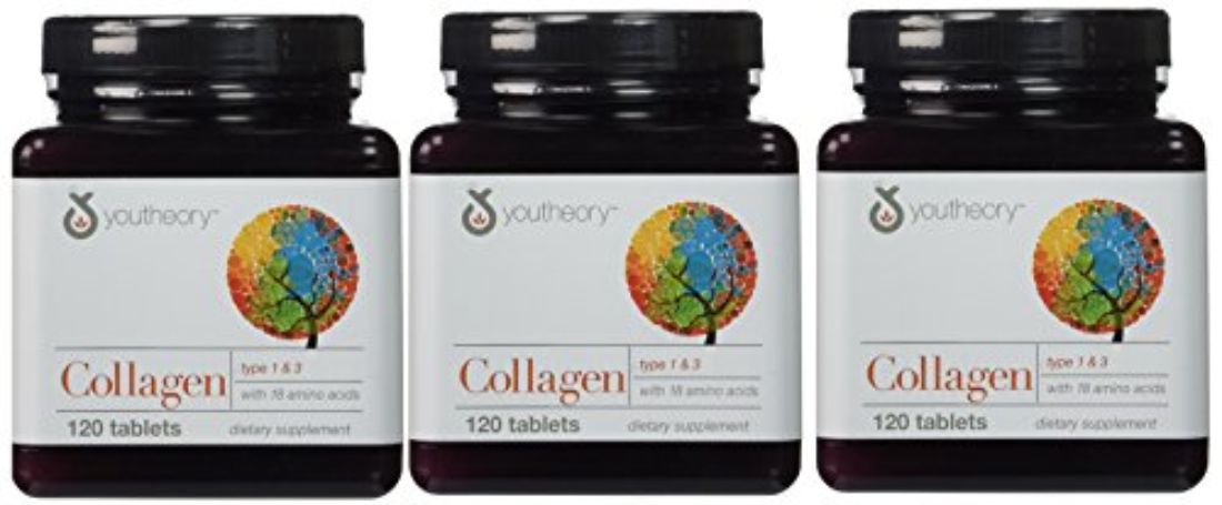 Youtheory Collagen 1000mg Dietary Supplement Tablets Clear 120 Tablets