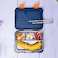 Eazy Kids 6 &amp; 4 Convertible Bento Lunch Box with Sandwich Cutter Set - T-Rex Blue