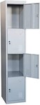 Galaxy Design Four Door Metal Locker Cabinet With Plastic Handle Grey Color Size (L x W x H) 45 x 45 x 183 Cm Model - GDF-4T. No Installation included &amp; No Warranty