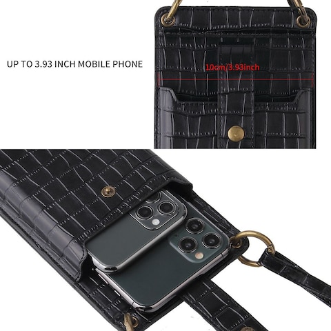 New Ladies Multifunctional Crossbody Vertical Mini Shoulder Bag/Mobile Phone Bag Black