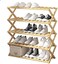 SKY-TOUCH Bamboo Shoe Rack Storage Home Folding Shoe Rack Affordable Shoe Rack Multi-Layer Storage Simple and Convenient (Size : 70cm)