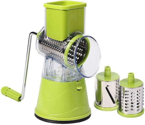 Generic Spiralizer Vegetable Slicer, Spiral Slicer, Manual Vegetable Mandoline Slicer, Round Vegetable Chopper Grinder, Carrot Shredder Nut Chopper, With 3-Blades