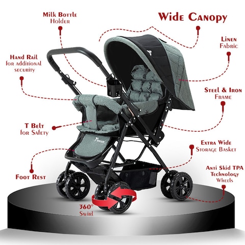 Teknum Reversible Travel System - Dark Grey