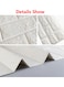 Generic 5-Piece 3D Brick Faux Foam Self-Adhesive Wall Sticker White 70 x 77cm