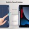 ESR Case Compatible With iPad 9/8/7 (10.2-Inch, 2021/2020/2019), iPad Case With Pencil Holder, Trifold Stand, Auto Sleep/Wake, Rebound Series, Blue