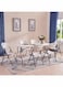 Foldable Dinning Table White/Grey 180x75x74cm
