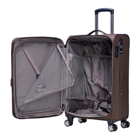 Eminent 4 Wheel Soft Casing Expandable Recycled Cabin Luggage Trolley 55cm Camel&nbsp;V6093SZ-20