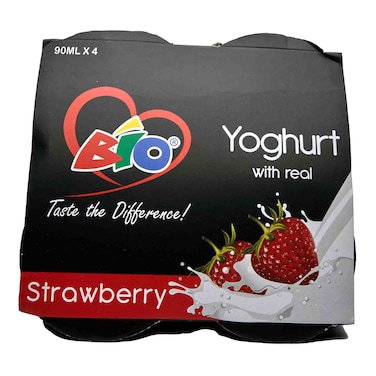 Bio Strawberry Yogurt  90ml x Pack of 4