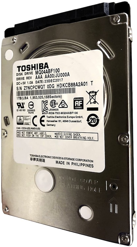 Toshiba 1TB /1000GB 5400rpm Sata 7mm 2.5&quot; Hard Drive 128mb, 6 Gbit/s. - MQ04ABF100