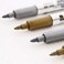 Generic Highlighters, 1Pcs Metallic Waterproof Permanent Paint Marker Pens Gold And Silver For Drawing Marker Craftwork Pen (Gold)