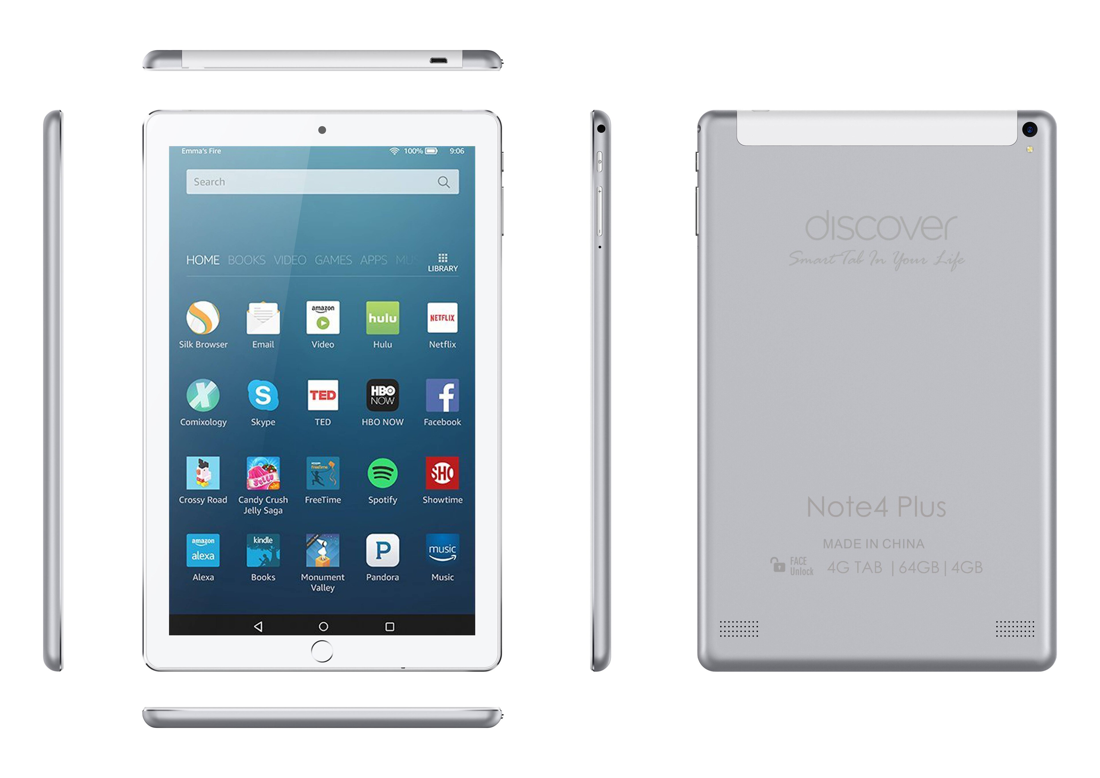 Buy Discover Note 4 Plus 4G Calling Tablet 10.1 Inch Android 4.4.2, 1GB ...
