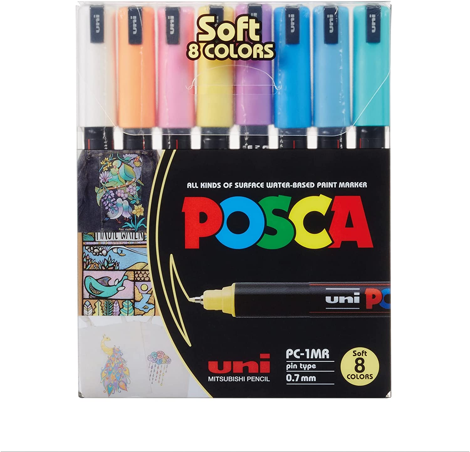 Buy 8-Piece POSCA Extra Fine Pens Soft Colours Online | Carrefour UAE