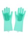 Generic 2-Piece Silicone Scrubbing Gloves Set Green