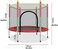 140cm Indoor Trampoline with Protection Net Adult Children Jumping Bed Enclosure Outdoor Trampolines Workout Fitness Equipment